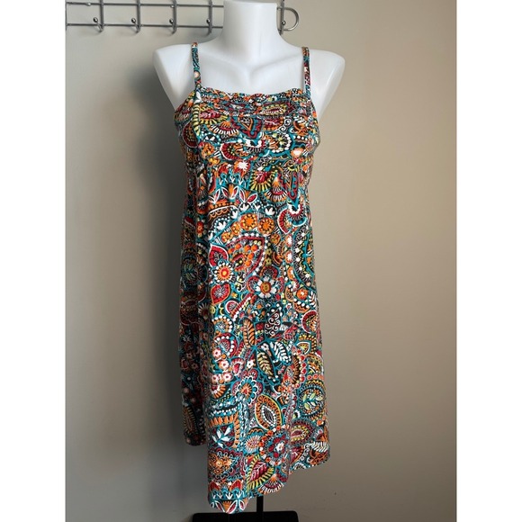 Tommy Bahama Dresses & Skirts - Tommy Bahama Paisley Floral Cotton Knit Sundress Sleeveless Multicolor XS Resort